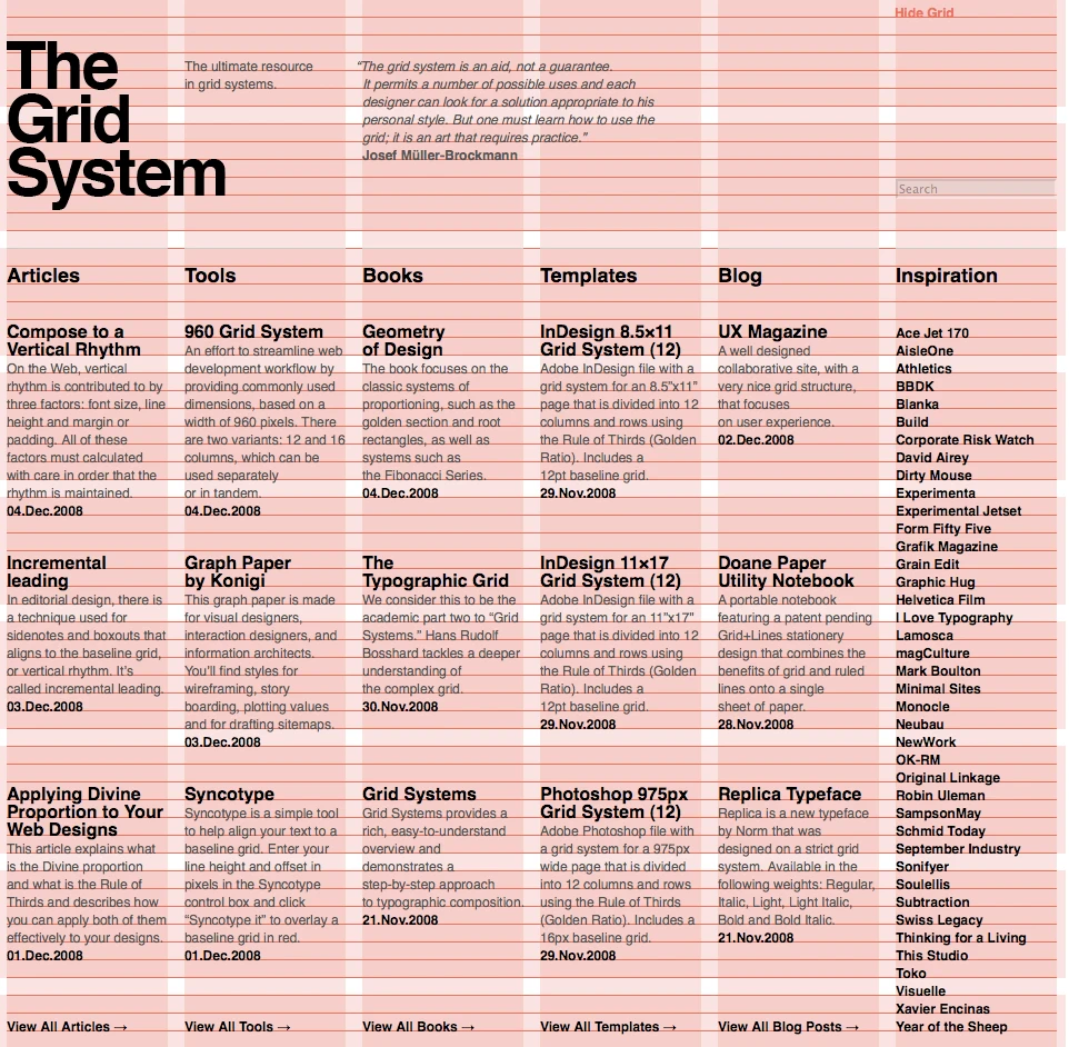 Traditional Grid System